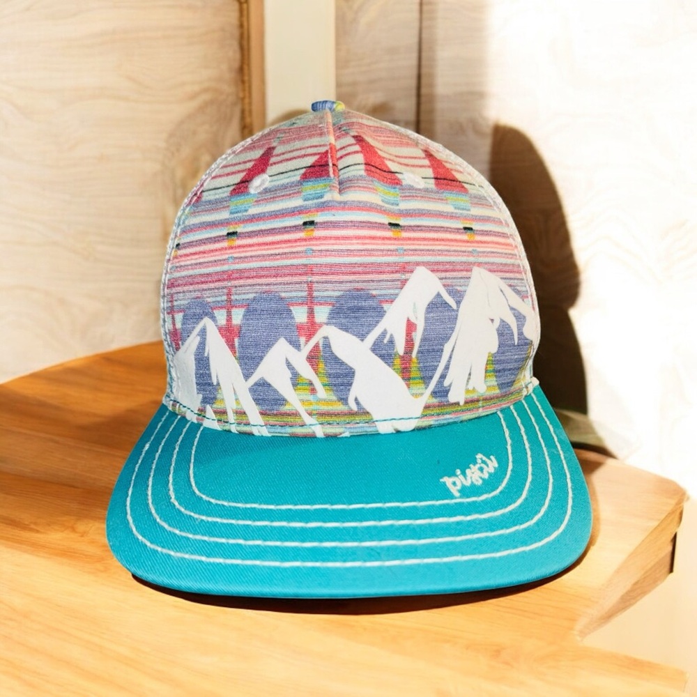 Pistil McKinley Unisex SnapBack Hat Colorful Mountains NWOT